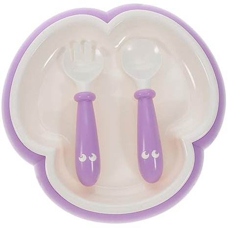 JOINPAYA Saugnapf-babyschale aus Silikon mit Cartoon-motiven Babylöffel Selbstfütterung Kindergeschirr für Erste Entwicklungsphase