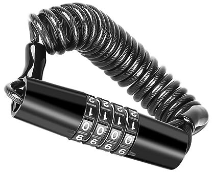 Kisangel Helm Passwortschloss Mit Elastischem Kabel Geeignet Für Fahrräder Und Helme Langlebig Und Schützende Beschichtung Maximale