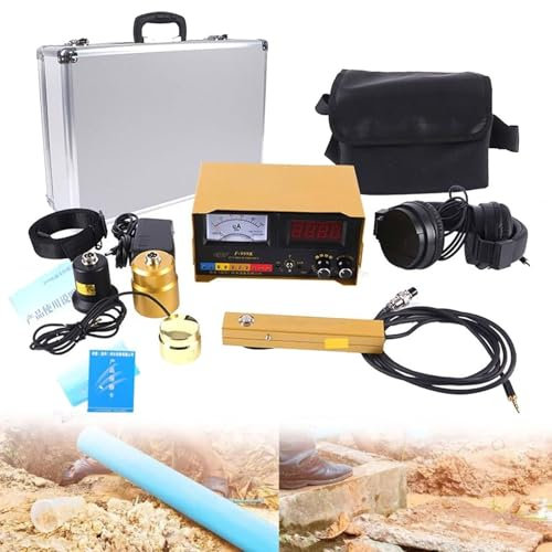 GHRERTX Detector de Fugas de Agua subterránea, Sensor ultrasónico de Fugas de Agua for tuberías con 4 ajustes de Velocidad, Profundidad de detección de 3 Metros, Sensor geófono de Fugas de Agua