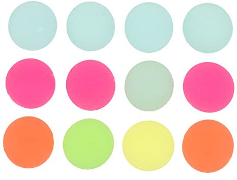 Supvox 12stücke Leuchtball Für Junge Mädchen Elastischer Springball Leuchtender Hüpfball Gefrostet Aus Synthetischem Gummi Für Partys Und Spiele Im Dunkeln