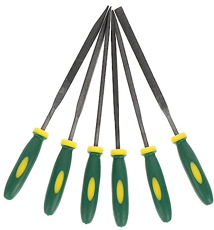 Operitacx 6piezas Limas De Acero Para Pulir Metales Limas De Mango Para Tallar Madera Herramienta De Acero Para Metal Prácticas Hogar