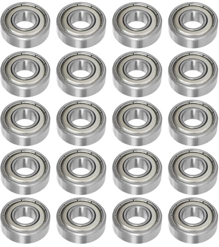 625zz Kugellager 20 Stück – Rillenkugellager 5 x 16 x 5 mm, Doppelt Geschützt aus Lagerstahl, Für DIY-Projekte, Motoren, 3D-Drucker, Drehbänke, CNC-Fräsen, Mechanische Geräte, Wartungsarm