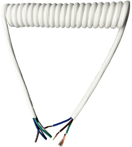 spiraltråd, Fjäderspiral, infällbar spole, 3 kärnor, 13AWG 2,5 mm², PU-mantel, flera storlekar(Stretch 4 Meters)