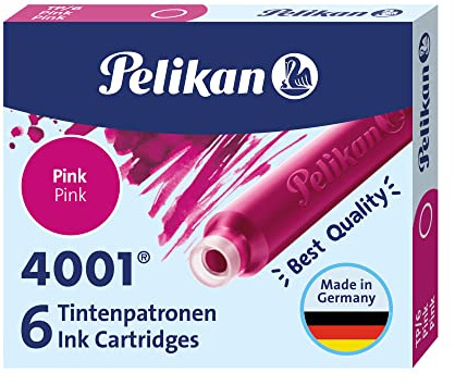 Pelikan 4001 Box von 10 Fällen von 6 Tintenpatronen TP/6, rosa