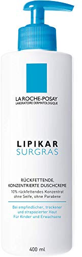 La Roche-Posay Lipikar Surgras rückfettende, konzentrierte Duschcreme, 400 ml Gel