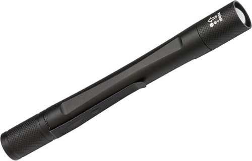 Brennenstuhl Taschenlampe LED LuxPremium/handliche Taschenleuchte mit Batterien und heller CREE-LED (100lm, bis zu 5h Leuchtdauer, staub- und spritzwassergeschützt IP54)