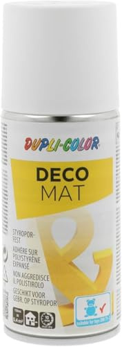DUPLI-COLOR DECO MAT Weiß matt 150 ml - Sprühfarbe | Acryllack für kreative Bastel- und Dekorationsprojekte, Einfache Anwendung auf vielen Untergründen & Objekten