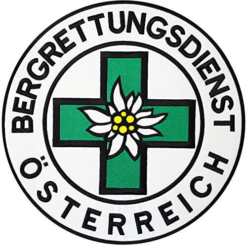 BERGRETTUNGSDIENST Österreich Backpatch Bergführer Edelweiss ÖAV Aufnäher Patch