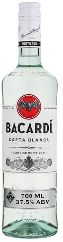 BACARDÍ Carta Blanca Ron Blanco, ideal para mezclar, 37,5% vol., 70 cl