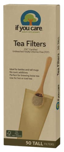 If You Care, FSC Certified Unbleached Tea Filters, Tall, Pack of 1 x 50 Filters