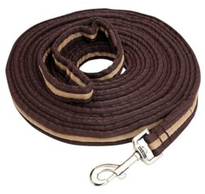 Horka longierleine mit Karabinerhaken Polyester 8 Meter braun