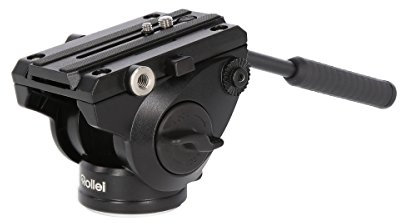 Rollei Lion Rock MH-7 Mark II Videokopf - Stativkopf aus Aluminium, Tragkraft bis zu 5 kg, Fluid-System, inkl. langer Schnellwechselplatte - Schwarz