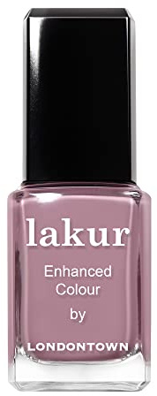 LONDONTOWN Dusty Pink Glossy Nail Polish, Bell Flower lakur, Vegan Chip-Resistant Long-Lasting Nail Lacquer, .40 fl oz