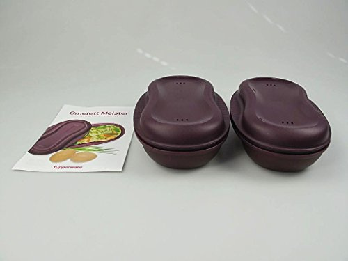 TUPPERWARE Mikrowelle Omlett-Meister 430ml lila (2) Eierspeisen + Rezeptheft P 23566