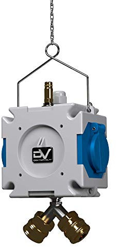 Doktorvolt Stromverteiler Verteiler Energiewürfel Mobilverteiler Baustromverteiler Verteilerkasten Hängeverteiler 2x230V/16A Für Druckluft Mit 1,5m Verzinktkette mDV