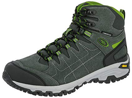 Brütting Mount Shasta High, Scarpe da Arrampicata Alta, Unisex - Adulto, Grigio (Antracite/Verde), 44 EU