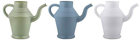 Rivanto® Gießkanne Teekanne im Vintage Design, Größe S, farbig Sortiert, grün/blau/weiß, 28,5 x 14,5 x H21,6 cm, Gartengießkanne,