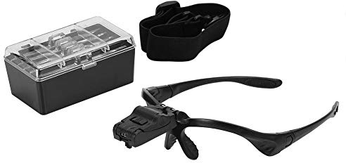 Stirnband Lupe, LED Professional Lupe für Lupen Juwelier Uhrmacher Wimpernverlängerung