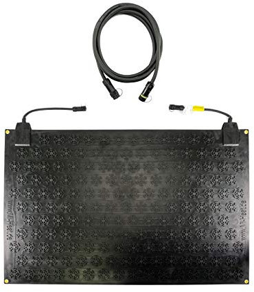 Mi-Heat 70x110cm Electric Rubber Heating Mat for Outdoor Entrance + Cable Extender 3m