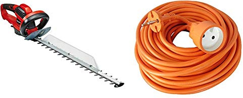 Einhell Taille-haies électrique GE-EH 7067 (700 W, Longueur de coupe 67 cm) & Zenitech - Prolongateur 16A HO5VV-F 2x1,5 Orange 25m