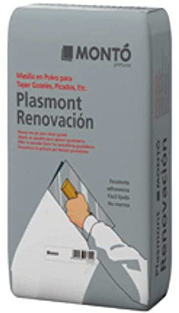 Masilla Plasmont Renovación en Polvo color Blanco para alisar superficies de Interior (15kg)