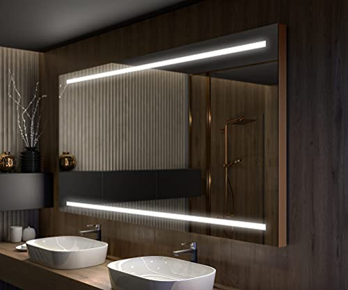 Artforma Badspiegel mit Beleuchtung - Led Spiegel Bad - 200x80 - Badezimmerspiegel Nach Maß - auf Individuelle Bestellung Gefertigt - Modernes Design - Mit Rahmen