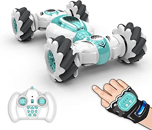 Charging Remote Car, 360° Flip Outdoor Indoor Remote Control Stunt RC Car with 2.4Ghz Radio Controlled Remote and Gesture Remote Control High Speed Gesture Induction Drift Deformed Off-Road Toy Cars