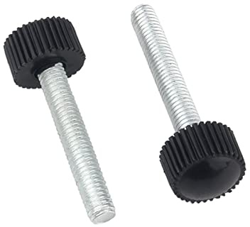 MOOPW M5 x 40mm 20 Stk Runder Kopf Rändelschrauben Kohlenstoffstahl Einstellbar Knopf Handhaben Klemmung Schrauben Plastik Griff Maschine Klemmgriff
