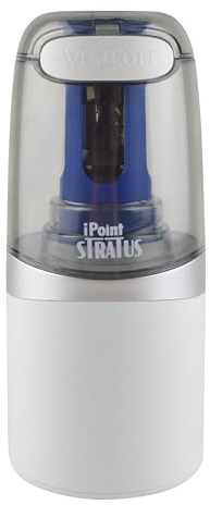 Westcott 17793 iPoint Stratus Electric Pencil Sharpener with Titanium-Bonded Blades and Pop-Top Canister for School, Office and Home, Assorted Colors
