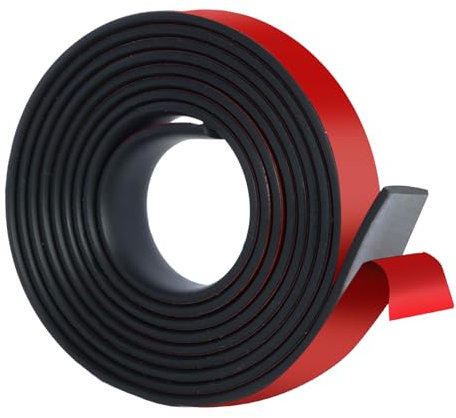 Tiras de goma autoadhesivas de neopreno, alfombrilla de goma, 25 mm (ancho) x 1,5 mm (profundidad) x 3 m(L) para juntas de bricolaje, cubierta, protección de suelos, aislamiento, antivibración,