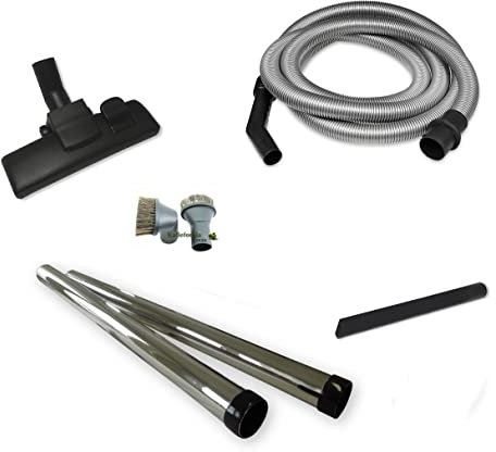 Zubehör Set Kallefornia K676E-Kit geeignet für Nilfisk CDNF4000EU - bestehend aus Saug-Schlauch Kombi-Bodendüse Möbelpinsel extra lange Fugendüse Chrom Rohr Komplett-Set