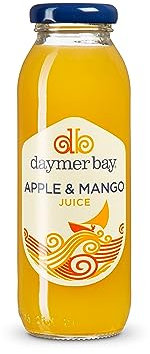 Daymer Bay - Apple & Mango Juice, Refreshingly Fruity, Natural Ingredients, Not from Concentrate, Vegan, Gluten Free, 100% British Recyclable Packaging 12 x 250ml Glass Bottles