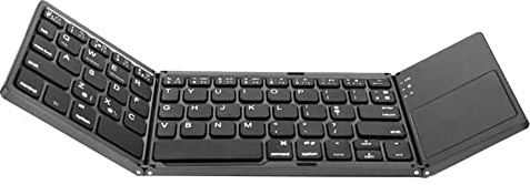 Gsrimgratoe Mini Bluetooth plegable con teclados plegable para iOS, Android, Tablet Negro