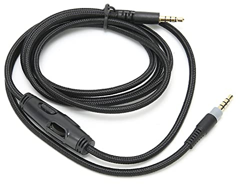 Pissente 3,5mm Audiokabel mit Lautstärkeregler, OFC-Kupferdraht, 1,5m | Sauerstofffreies Kupferkabel, Inline-Fernbedienung mit Mikrofon-Stummschaltung, Plug-and-Play für Cloud und Alpha