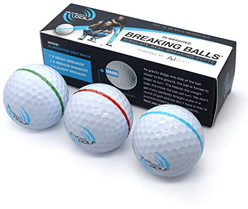 ME AND MY GOLF Breaking Balls - Simulate Real Breaking Putts with Practice Golf Balls, White