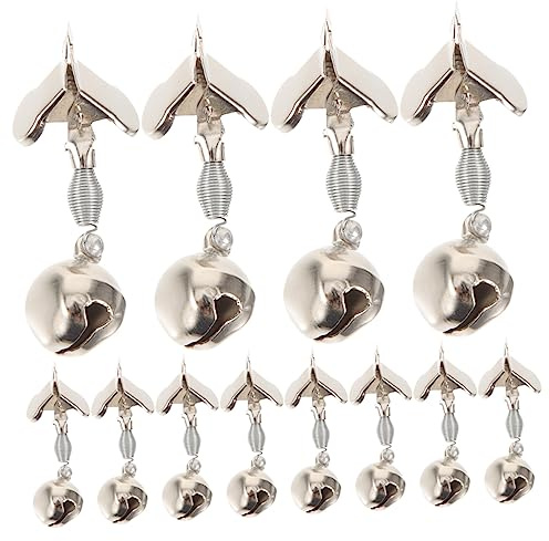 Yardwe Fishing Rod Bells 20Pcs Metal Bite Indicators Loud Fishing Gear Alerts for Fish Poles Outdoor Shore Equipment