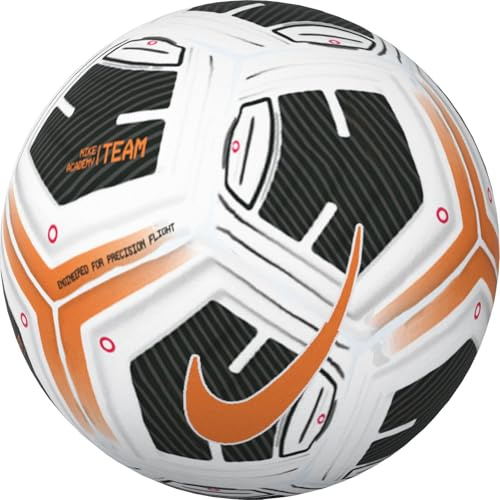 Nike FZ7540-101 NK ACADEMY - Team - FA24 Recreational Soccer Ball Unisex White/Black/TOTAL ORANGE Größe 4