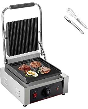 Panini Press Griddle Commercial Electric Contact Grill, For Outdoor Camping Cooking - Non-Stick Sandwiches Steak Meat - Easy To Use For Beginners And Professionals