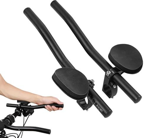 Aero Bars | Aluminum Alloy Bicycle Armrest Handlebars - Clip- Armrest Bar for Comfort, Relaxation Bike Handle Bar for Long Rides