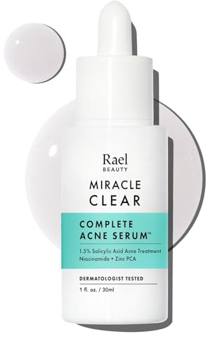 Rael Serum for Face – Miracle Clear Serum with Salicylic Acid, Niacinamide, Zinc, Pore Minimizer, Korean Skin Care (1 fl oz)
