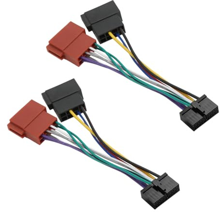 CGEAMDY 2 Stück Radioadapterkabel, kompatibel mit Stromversorgung, Adapter für Autoradio, ISO-Adapter, Autoradio, Universal-Radio-Adapter