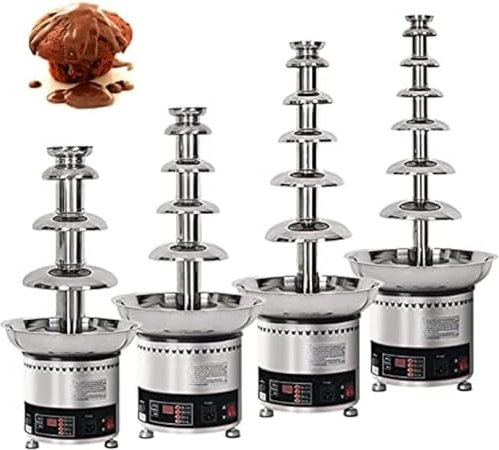 Fontana di Cioccolato, Macchina for fontana for fonduta di cioccolato in acciaio inossidabile, cascata for fonduta di cioccolato commerciale regolabile 30-150 ℃, facile da montare for ristorante di no