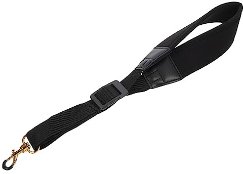 BESTonZON Saxophon Bequemer Schultergurt Elastischer aus Verstellbarer mit Baumwolle Nylon Metallhaken Nackengurt Länge 37,5-46,5cm und für Tenorsaxophon und Altsaxophon