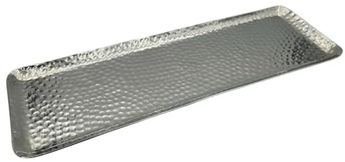 Dekotablett Dekoschale Metall Silber Deko Tischdeko Schale Tablett 45 cm B-Ware