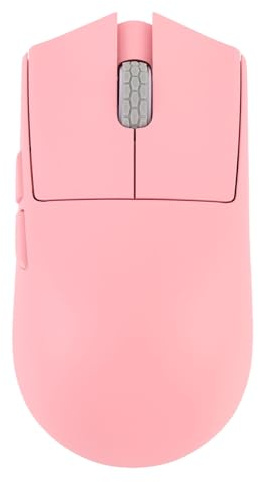 Yanmis Kabellose Gaming-Maus, Programmierbare Gaming-Maus, 3 Modi, Verbindungs-Gaming-Maus, Bis zu 30.000 DPI, 3395 Optischer Sensor für Laptop-PC (PINK)