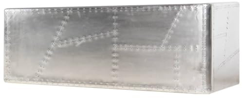 HEFZGDB Schreibtisch Flugzeugflügel-Optik Silbern 112x50x76 cm Metall Arbeitstisch Schreibtische Pc Tisch Klein Konferenztisch für Arbeitszimmer Küche Schlafzimmer Wohnbereich