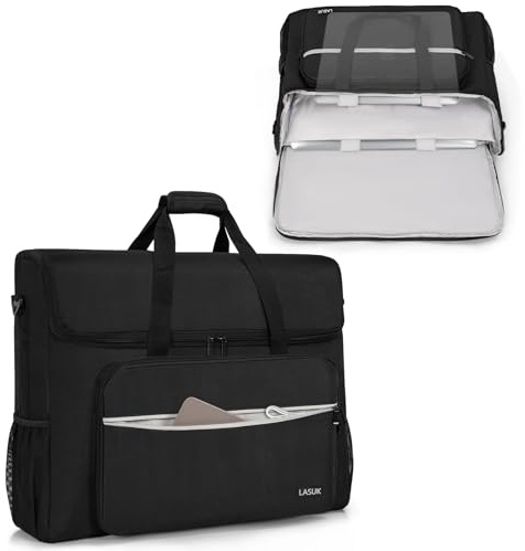 LASUK LCD Screens/TVs(up to 2) Transport Tote Bag for 19 - 24 Displays Padded Monitor Carrying Case (NOT FOR IMAC) Travel Bag With Shoulder Strap,Large Accessories Pocket