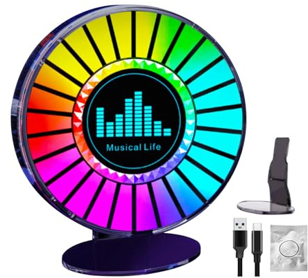 Lámpara ambiental rítmica Rgb, luz rítmica LED musical | Cambio de color, control de aplicación, luz rítmica LED, luces de sincronización de música Luces ambientales rítmicas para el hogar coche