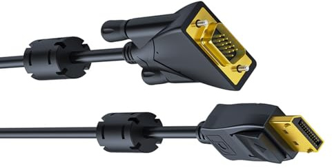 HEEZOU DisplayPort To VGA Adattatore ANCHI MAGNETICI Doppio Anti INTERFERENZE Progettazione Garantisce Connessione A Lunga DisplayPort Cavo Adattatore VGA