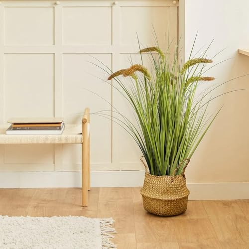 BLAINE | Ziergras Pennisetum 90cm | Dekorative Künstliche Pflanzen | Große Künstliche Pflanze | Künstliche Pflanzen für Innen- und Außenbereich | Realistische Künstliche Dekopflanze für Zuhause